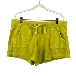 Zella large chartreuse casual drawstring shorts